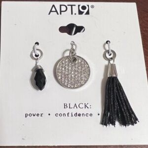 Apt. 9 Black and Silver Charm Trio